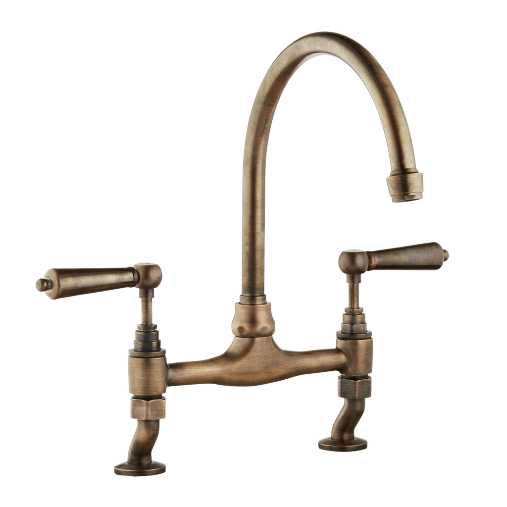 Millau - Bridge Sink Mixer - Metal Lever